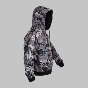 Sudadera con capucha unisex de gran tamaño 2025, bordado personalizado, cremallera bidireccional, Polar, colección de invierno con capucha - Product Image 3