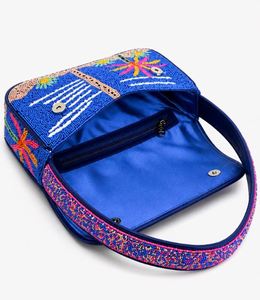 Bolso de mano artesanal, duradero y ligero, con cuentas de vidrio y diseño de palmera tropical, para mujer, moda de verano para la playa, OEM, ODM, venta al por mayor - Product Image 2