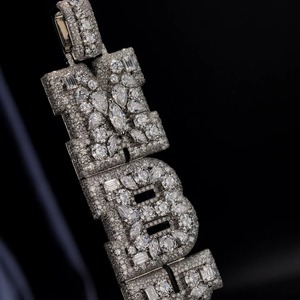 Colgante con Nombre Personalizado de Diamantes Cultivados en Laboratorio VVS, Plata de Ley 925, Certificado IGI, para Hombre, Estilo Rapero, Elegante - Product Image 5