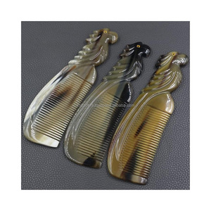 Haute qualité écologique naturel véritable corne de buffle style peigne à cheveux fabriqué à la main classique Salon utilisation respectueux de la peau - Product Image 2