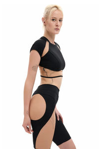 Haut de performance pour femme de pole dance 2026, col montant, léger, respirant, extensible, tenue d'entraînement fitness, service OEM, personnalisable - Product Image 3