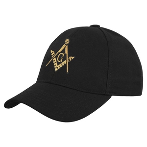 Premium Master Mason Blue Lodge 5-Panel Sporty Baseball Cap Black Elastic Stretch <b>Band</b> Custom OEM - Product Image 3