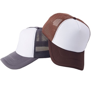Custom Wholesale 5-Panel Trucker <b>Hats</b> OEM Blank Mesh Caps 100% Cotton Casual Manufacturer Bulk Supplier - Product Image 1