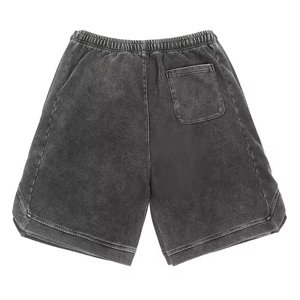 Wholesale Custom Quality Cotton Distressed T Shirts+Shorts 2 <b>PC</b> <b>Sets</b> Men Casual Sports Suits Vintage Mens Acid Washed Shorts <b>Set</b> - Product Image 5