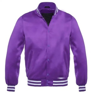 Chaqueta Universitaria Varsity de Satén 100% Poliéster, Personalizada con el Nombre del Equipo y del Club, Logotipo de Alta Calidad, Chaqueta Universitaria de Béisbol - Product Image 1