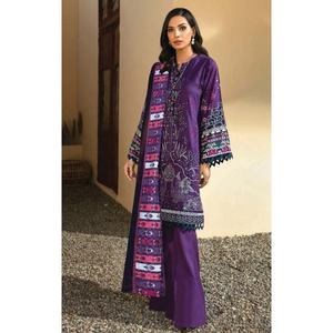 ชุดสلوارกะมีซผ้าฝ้ายพิมพ์ลายดิจิทัลสีฟ้าโอเชียน พร้อมงานเย็บแบบปากีสถาน - Product Image 4