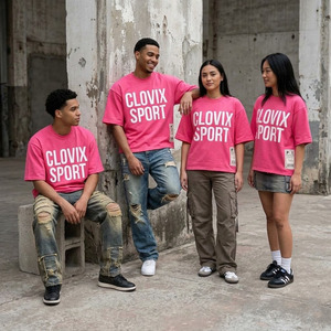 T-shirt graphique au design nouveau – Tee-shirt ample en coton doux pour un usage quotidien avec broderie délavée - Product Image 4