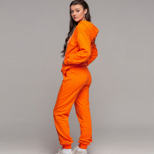 Custom 100% <b>Polyester</b> <b>Tracksuit</b> Women Winter Pullover Hoodie Sweatpants Set Ladies Mid Weight <b>Polyester</b> Track Suit Women's - Product Image 2
