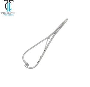 Portaagujas Mathieu de Alta Calidad 12cm 14cm 16cm con Mecanismo de Trinquete, Mango de Resorte y Mordazas Cruzadas Dentadas - Instrumentos Quirúrgicos - Product Image 4