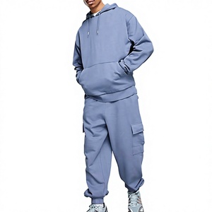 High Quality Winter Two Piece Baggy <b>Sweatpants</b> and Hoodie Set Men Custom Heavyweight <b>Oversized</b> Pullover Hoodie Men Tracksuits - Product Image 1