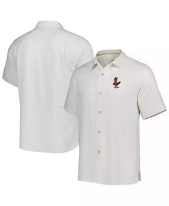 I cardinali bianchi di St. Louis da uomo sfoggiano la camicia abbottonata da campo delle isole tropiche - Product Image 2