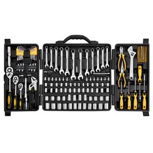 Set di Attrezzi Meccanici da 207 Pezzi, Kit di Utensili SAE e Metrici, Chiavi a Bussola, Chiavi a Cricchetto da 1/4, 3/8, 1/2 Pollici, Chiavi Inglesi - Product Image 3