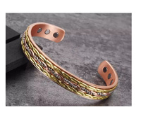 Bracelet en cuivre fabriqué à la main Bracelet magnétique menottes avec un design artistique époustouflant pour tous les âges
