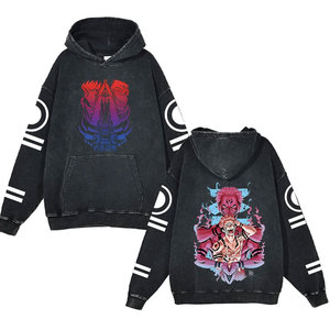 OEM Custom Hood Fleece Men's Heavyweight Cotton Hoodie <b>Sun</b> Faded Wash Regular Hoodie - Product Image 1