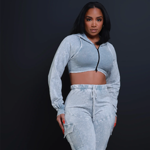 Hoodies pour femmes, sweat-shirt à capuche zippé avec cordon de serrage, veste courte décontractée et confortable, hauts de sport, tenues d'automne, vêtements d'hiver - Product Image 4