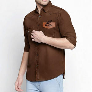 Customizable <b>Men's</b> <b>Denim</b> Knit <b>Shirt</b> Soft Comfortable Breathable with Unique Design Personalized Logo Price - Product Image 5