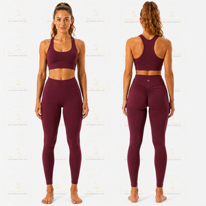 Women <b>Seamless</b> Yoga Set High Waist <b>Leggings</b> Sports Bra Gym Workout Fitness Activewear Training Wear Set - Product Image 3