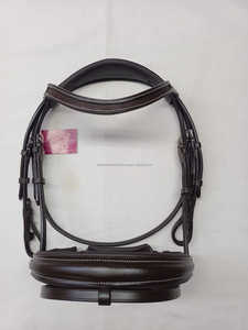 Leather Bridle with Plain <b>Padded</b> <b>Headband</b> and brow band Wholesaler Manufacturer - Product Image 4