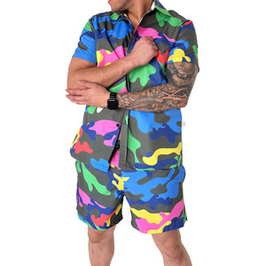 Shorts de bain colorés pour hommes personnalisés, séchage rapide, respirants, écologiques, 100% coton, fermeture à cordon, shorts de plage - Product Image 4