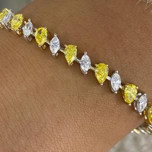 Pulsera de Diamantes Cultivados en Laboratorio de Oro Blanco Sólido de 14K, 8.00CT E VVS2, Certificación IGI, Minimalista, de Alta Gama, Regalo de Aniversario para Mujer - Product Image 2