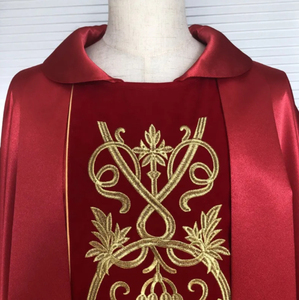 Robe de Chorale Grise en Polyester Brodé Or avec Étole, Modèle 2026, Confection Personnalisée de Haute Qualité, Vente en Gros - Product Image 5