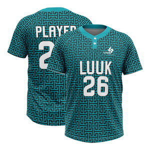 Camiseta de Béisbol Sublimada con 2 Botones, Uniforme Personalizado para Equipos, Ropa Deportiva Transpirable para Clubes y Ligas - Product Image 4