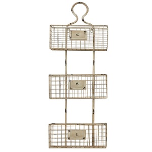 Cesta Colgante de Pared de Hierro Forjado Hecha a Mano para Almacenamiento en Cocina o Baño de Estilo Rústico - Product Image 2
