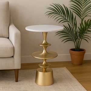 Room Essential Modern Coffee <b>Table</b> With <b>Marble</b> Top Midcentury Design Living Room Furniture Decorative Accent <b>Table</b> - Product Image 6