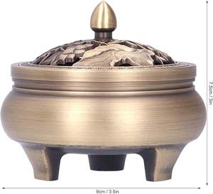 Premium Arabic Indian Bakhoor <b>Incense</b> <b>Burner</b> Ornate Design Oud Chips Eco-friendly Religious Home Fragrance Luxury Interior - Product Image 6