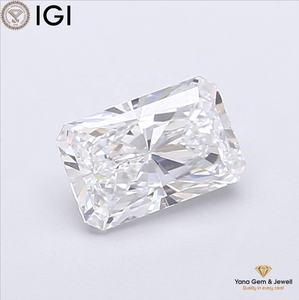 Diamant de laboratoire CVD de 1,00 carat, taille Radiant, clarté VVS2, couleur D, avec certificat IGI, pour collection de mariage - Product Image 1
