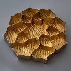 Traditional Brass Finish Metal Urli Bowl Floating Diya Water Bowl for <b>Temple</b> Pooja Festival Decor - Product Image 6