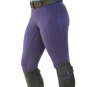 Nueva ropa ecuestre personalizada Ropa deportiva Leggings Pantalones de agarre de asiento completo con lazo de cinturón Leggings técnicos para montar a caballo Medias - Product Image 1