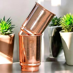 Verre à boire en cuivre finition antique personnalisable, qualité supérieure, fait main, gobelet à eau ayurvédique pour la santé - Product Image 5