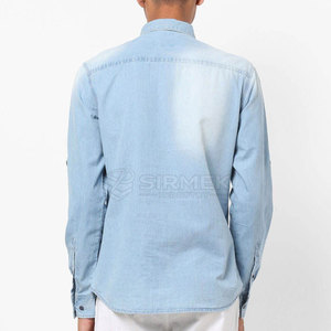 Lightweight Casual <b>Men</b> <b>Jeans</b> <b>Shirts</b> With Smooth Texture Relaxed Shape And Breathable Fabric Perfect <b>For</b> Daily Comfort - Product Image 2