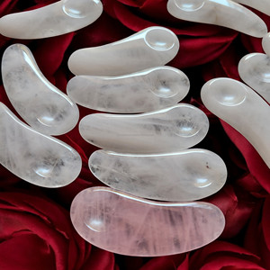 Spatule applicatrice de crème pour les yeux en quartz rose mini poli, de qualité supérieure, écologique, en jade, pour la vente en gros - Product Image 5