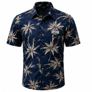 Chemise pour homme de luxe à imprimé abstrait, tissu doux et design élégant, style décontracté chic, chemise à imprimé numérique - Product Image 1