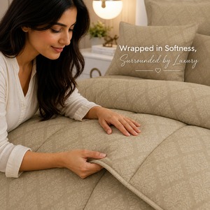 Ensemble de couette de qualité supérieure pour chambre à coucher, doux, léger, pour toutes les saisons, avec rembourrage confortable, disponible à la vente - Product Image 3