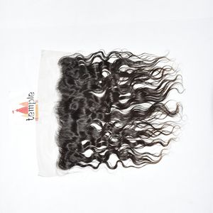 Cheveux humains indiens 100% vierges, double trame machine, cuticules alignées, couleur naturelle, frontal 13*4, 10-32 pouces, à clipser/à tisser, vente en gros - Product Image 3