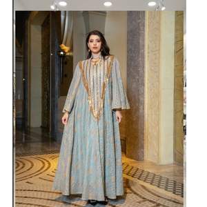 Tendencias 2026 de CP: Jalabiya de poliéster tejido con lentejuelas de alta calidad, modesta, hasta el suelo, para mujer, con dobladillo ancho y mangas regulares - Product Image 3