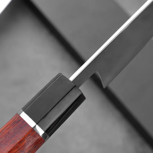 Cuchillo de Chef Ambidiestro LEGACY BLADES de Acero al Carbono Premium, Estilo Japonés, Hecho a Mano por Artesanos, Mango de Madera Natural, Acabado de Alto Brillo - Product Image 2