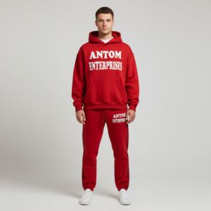 Survêtement Homme Personnalisable High Street 2026 avec Logo, Bandes Réfléchissantes, Coupe Ample et Oversize, à Capuche - Product Image 1