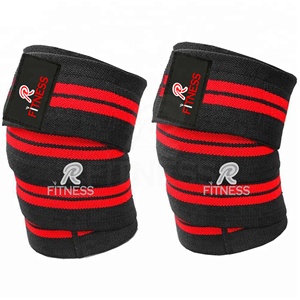 ผ้าพันเข่ากีฬาแบบปรับได้ ระบายอากาศได้ดี ผลิตจากยางธรรมชาติและพีวีซี พร้อมการป้องกันระดับมืออาชีพสำหรับยกน้ำหนัก บรรเทาอาการปวด - Product Image 1