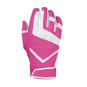 Nouvelles gants de frappe de baseball de haute qualité, design moderne, couleur rose et blanc, en cuir. - Product Image 5