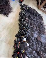Ekstensi rambut Remy murah bebas kusut kualitas terbaik kutikula Tunggal Manusia India mentah keriting alami