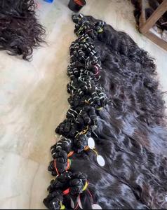 Extensiones de cabello Remy baratas sin enredos alineadas cutículas de donante único humano indio crudo rizado Natural de alta calidad - Product Image 3