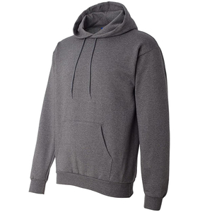 Sudadera con capucha para hombre, personalizada, con cremallera completa, a rayas color carbón, informal, de forro polar gris jaspeado, con rayas horizontales, estilo chaqueta con capucha - Product Image 2