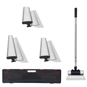 Set di Lame per Stuccatura in Acciaio Inossidabile Europeo 25+40+60 cm + Manico di Prolunga 35-78 Pollici in Alluminio, Spatole per Intonaco - Product Image 1