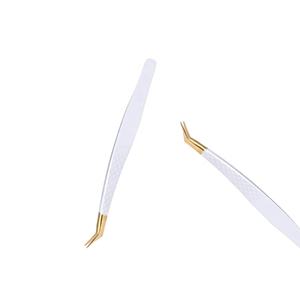 แหนบต่อขนตาและแหนบขนตาเพิ่มวอลลุ่มทองคำขาว - Product Image 6