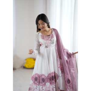 Beau costume et bas Anarkali avec taille Dupatta XS pour fête - Product Image 5