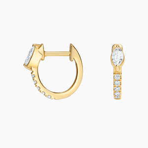 <b>Hoops</b> Earrings Diamond Earrings Gold and <b>Silver</b> Earrings Natural and Lab Grown Diamonds Earrings <b>Hoops</b> Fine Jewelry for Women - Product Image 3